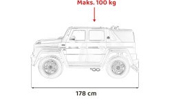 Elektromobilis Mercedes-Benz Maybach G650 STRONG juodas