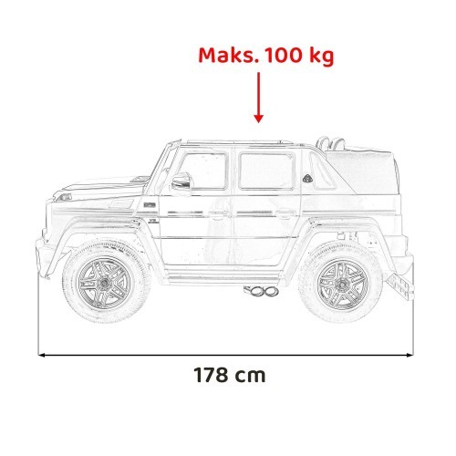 Elektromobilis vaikams Mercedes-Benz Maybach G650, baltas