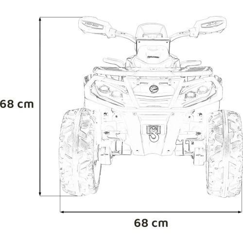 Keturratis Can Am Outlander ATV, rožinis
