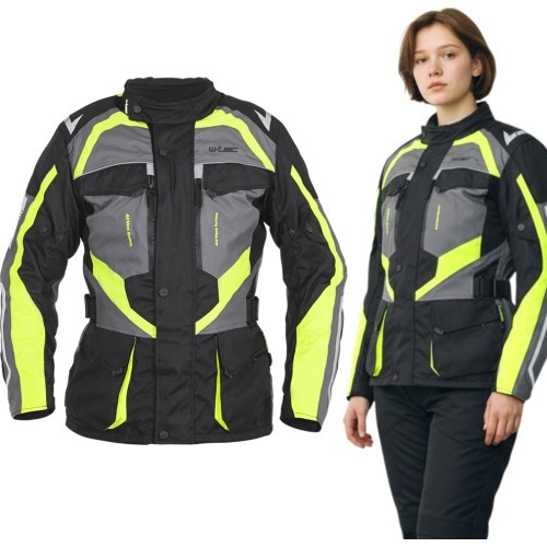 Женская мотоциклетная куртка W-TEC Radana - Black, grey, green