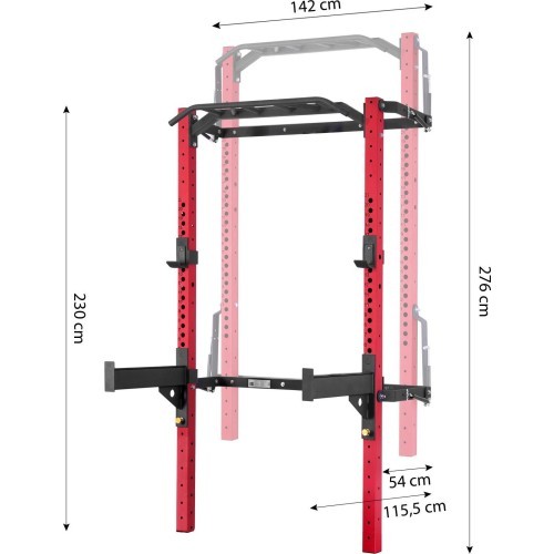 KLT23 FOLDING POWER RACK RED HMS