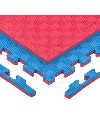 Татами-пазл inSPORTline Sazegul 100 x 100 x 2 см - červeno-modrá, vzor 5 proužků