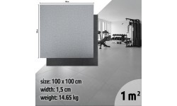 Прочный напольный мат inSPORTline Luxteko Flat 100 x 100 x 1,5 см - Mramor