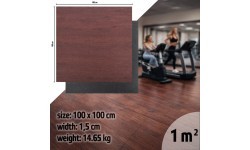 Tvirtas grindų kilimėlis inSPORTline Luxteko Flat 100 x 100 x 1,5 cm - Medienos