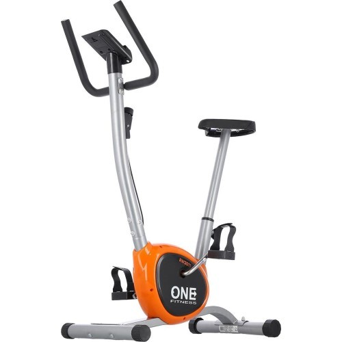Велотренажер One Fitness RW3011, серебристо-оранжевый