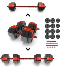 SGC20 kompozitinis štangos ir hantelių rinkinys HMS - 30 kg