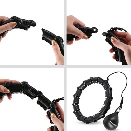 HHW02 HULA HOP BLACK WITH WEIGHT HMS