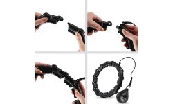 HHW02 HULA HOP BLACK WITH WEIGHT HMS