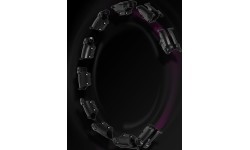 HHW11 PLUS SIZE HULA HOOP BLACK WITH WEIGHT HMS