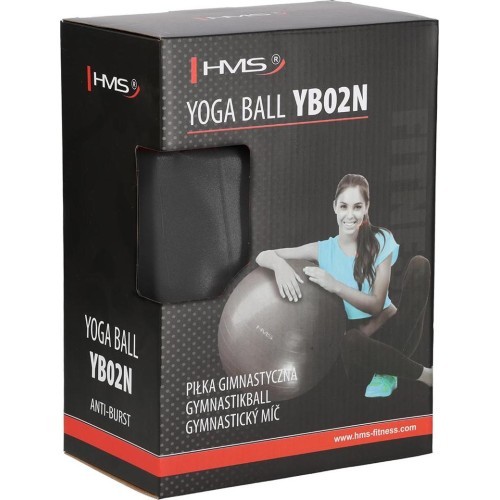 YB02 NEW 65CM BLACK GYM BALL HMS