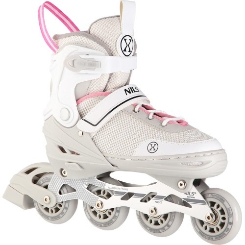 NH18188 2IN1 IN-LINE SKATES/HOCKEY ICE SKATES - Grey-Pink