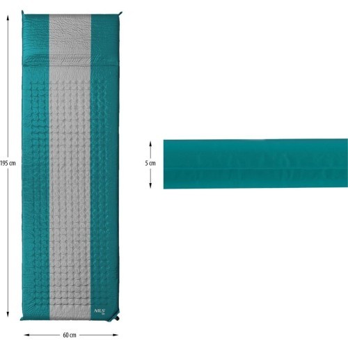 NC4340 TURQUOISE-GREY SELF-INFLATING MAT NILS CAMP
