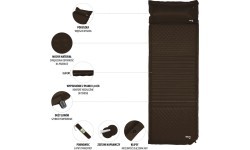 NC4001 BLACK SELF-INFLATING MAT NILS CAMP
