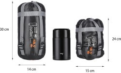 NC1705 SLEEPING BAG ULTRA LIGHT GRAY-ORANGE NILS CAMP