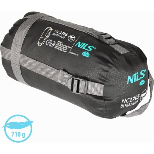 Itin lengvas miegmaišis NC1705, juodos ir mėtų spalvos, NILS CAMP