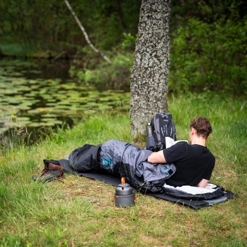 NC1705 ULTRA LIGHT SLEEPING BAG BLACK AND MINT NILS CAMP
