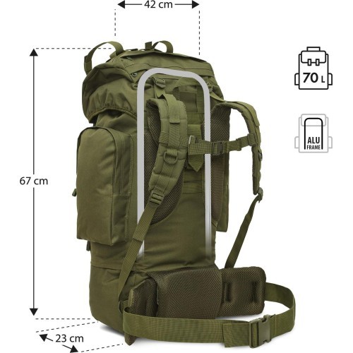 Taktinė kuprinė NILS CAMP NC3901 Eagle, žalia, 70 l