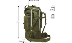 NC3901 EAGLE TACTICAL BACKPACK GREEN 70L NILS CAMP