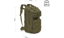 NC3902 Ranger taktinė kuprinė, žalia, 45 l, NILS Camp