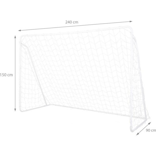 Futbolo vartai su tinklu ir taikinio skydu NILS BR240P 2in1 240x150x90 cm