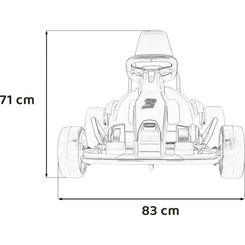 Gokart Fast 3 Drift vehicle White