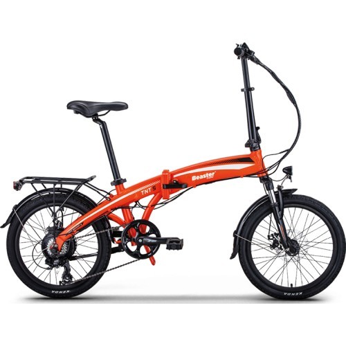 Beaster BS115O electric bike, 250 W, 36 V, 8.8 Ah, orange, foldable