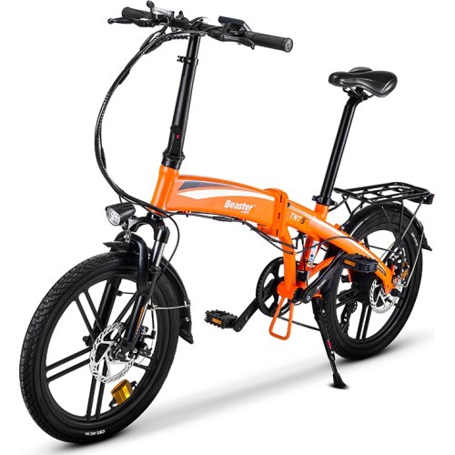 Beaster BS29B Electric Bike, 250 W, 36 V, 8.8 Ah, Orange, Folding