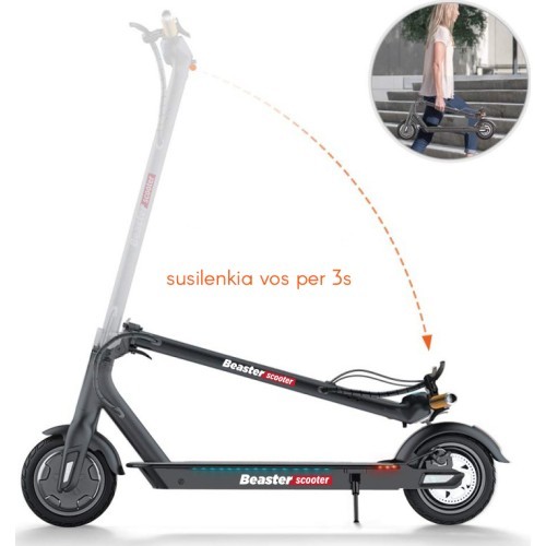 Электросамокат Beaster Scooter BS06BL 350 Вт, 36 В, 8 Ач, чёрный