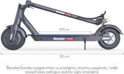 Электросамокат Beaster Scooter BS05W 350 Вт, 36 В, 8 Ач, белый