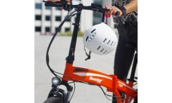 Beaster BS51BL Helmet with LED Lights, Size M, White