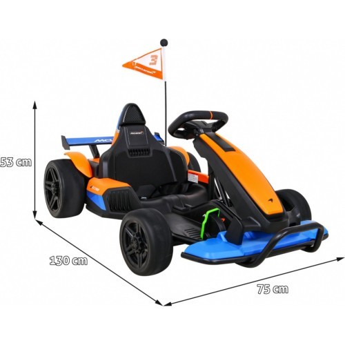 Elektromobilis gokartas McLaren Drift, oranžinis