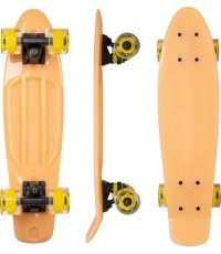 Tamsoje šviečiantis penny boardas su šviečiančiais ratukais WORKER Solosy C1 22″