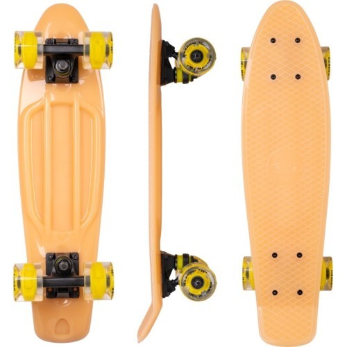 Tamsoje šviečiantis penny boardas su šviečiančiais ratukais WORKER Solosy C1 22″