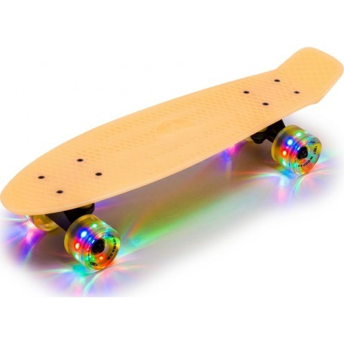 Glow-In-The-Dark Penny Board w/ Light-Up Wheels WORKER Solosy C1 22”
