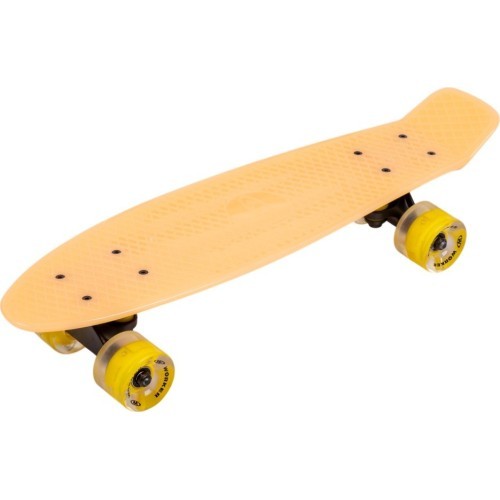 Tamsoje šviečiantis penny boardas su šviečiančiais ratukais WORKER Solosy C1 22″