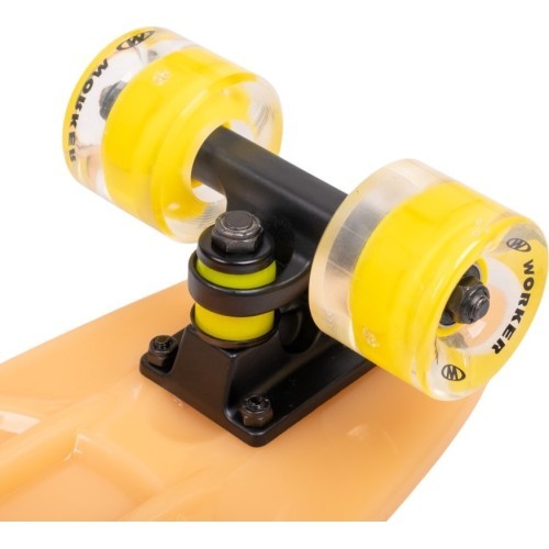 Glow-In-The-Dark Penny Board w/ Light-Up Wheels WORKER Solosy C1 22”