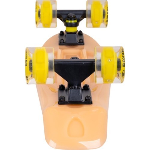 Tamsoje šviečiantis penny boardas su šviečiančiais ratukais WORKER Solosy C1 22″
