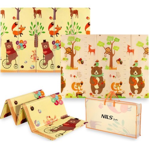 Детский складной коврик MD05 Forest 190x150 см NILS Fun
