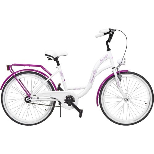 Dviratis AZIMUT Julie 24" 2025 white-violet