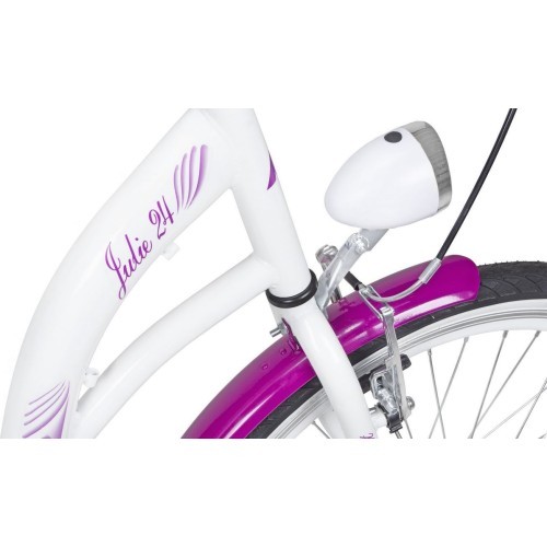 Dviratis AZIMUT Julie 24" 2025 white-violet