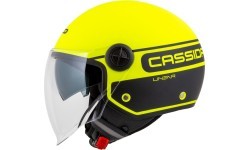 Motorcycle Helmet Cassida Handy Plus Linear Pearl Fluo Yellow/Matte Black