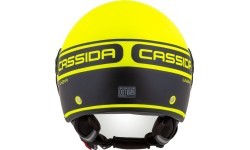 Motociklininko šalmas Cassida Handy Plus Linear perlamutrinė fluorescencinė geltona / matinė juoda