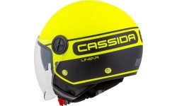 Motorcycle Helmet Cassida Handy Plus Linear Pearl Fluo Yellow/Matte Black