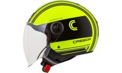 Motorcycle Helmet Cassida Handy Metropolis Safety Fluo Yellow/Black/Reflective Gray