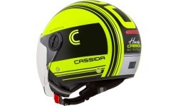 Motociklo šalmas Cassida Handy Metropolis Safety fluo geltonas/juodas/atspindintis pilkas