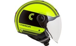 Motorcycle Helmet Cassida Handy Metropolis Safety Fluo Yellow/Black/Reflective Gray