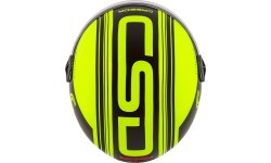 Motorcycle Helmet Cassida Handy Metropolis Safety Fluo Yellow/Black/Reflective Gray