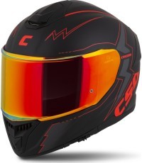 Motociklo šalmas Cassida Integral GT 2.1 Flash matinė juoda / metalinė raudona / tamsiai pilka