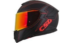 Motociklo šalmas Cassida Integral GT 2.1 Flash matinė juoda / metalinė raudona / tamsiai pilka
