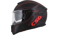 Motociklo šalmas Cassida Integral GT 2.1 Flash matinė juoda / metalinė raudona / tamsiai pilka